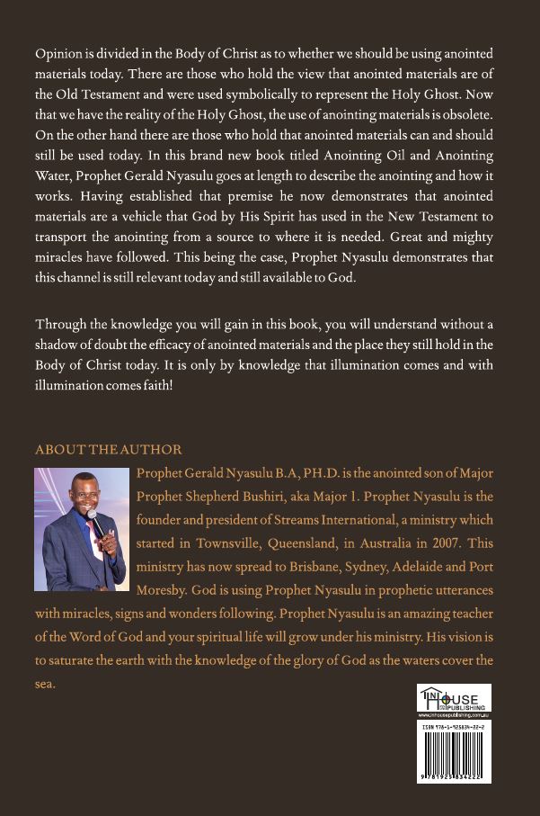 The Anointing Oil and Anointing Water