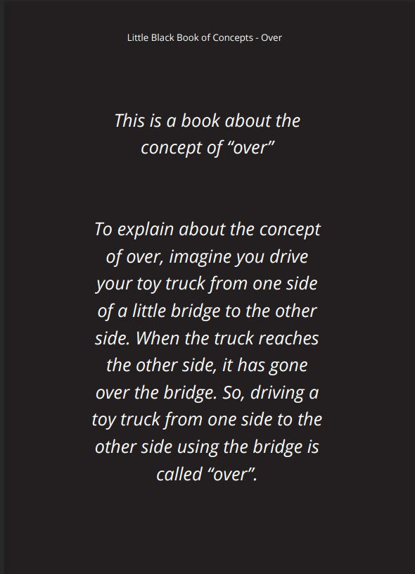 Little Black Book of Concepts - The Concept of "Over"