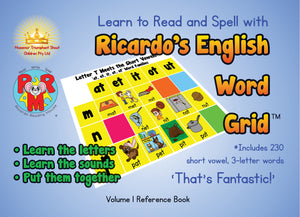 Learn to Read and Spell with Ricardo's English Word Grid: Volume 1